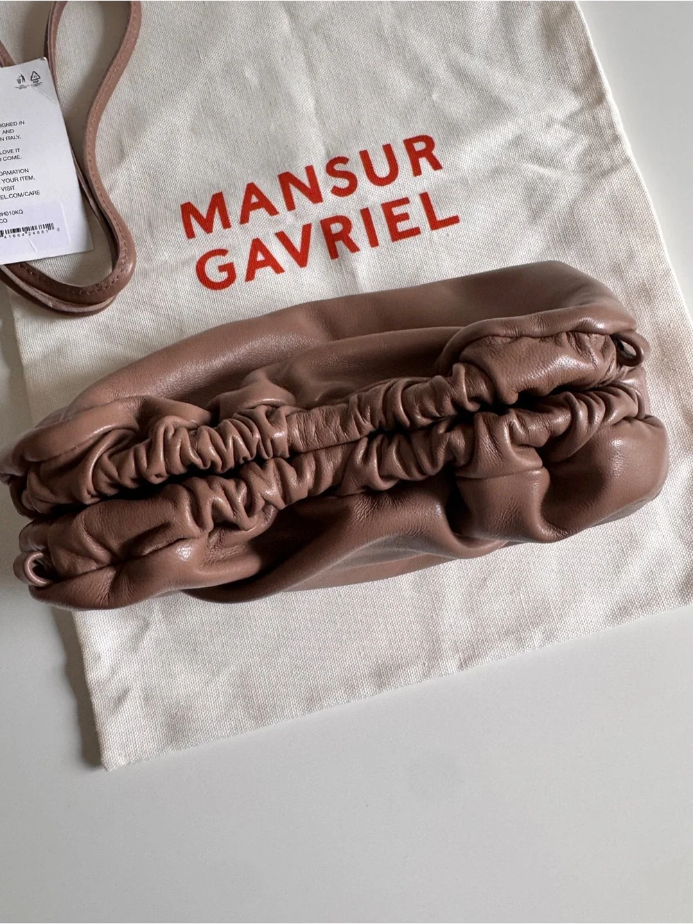 Mansur Gavriel Leather Mini Cloud Clutch, NWT